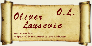Oliver Laušević vizit kartica